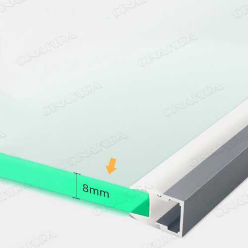 8mm LED Cabinet Layer Light Glass Shelf Splint Clip lamp Liquor Showcase Back Side Display Aluminium Strip Light