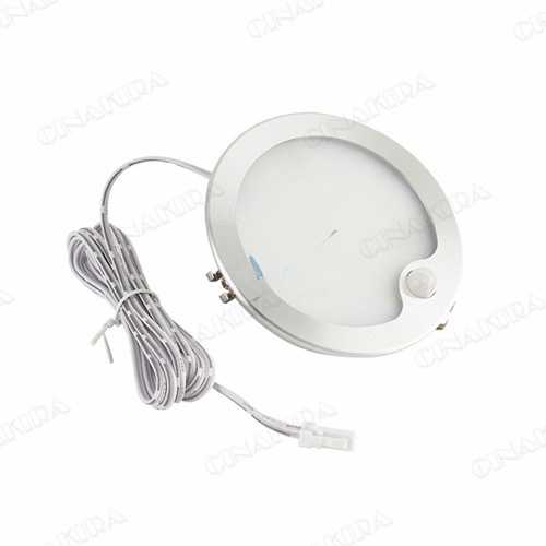 Flat recessed luminaire 12V CAA1105-F LED 3W Under Cabinet Showcase LED Puck Light Kit PIR motion sensor Switch