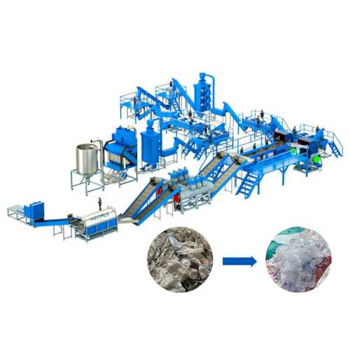 Automatic 1000kg/h Plastic Sheet Grade PET Bottle Washing Recycling Line
