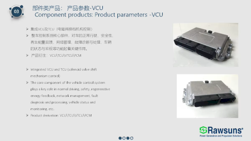 Rawsun EV Car Conversion Kit Vehicle Control Unit 12/24V Automotive Control Unit VCU CAN/RS485 Electric Bus Truck Software