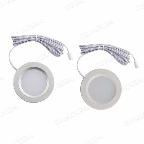 LED Under Cabinet Lighting 12V Under Counter Lights Puck Lights Hardwired or Plug in with 12v Adapter for Home Light Accent Lights 3W