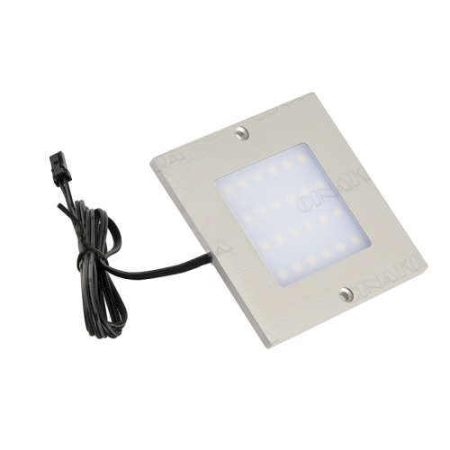 5W LED Square Under Cabinet Kitchen Spotlights & Driver Kit | Aluminium & Natural White | Low Profile Slim Surface Mounted Lighting Fittings | Counter