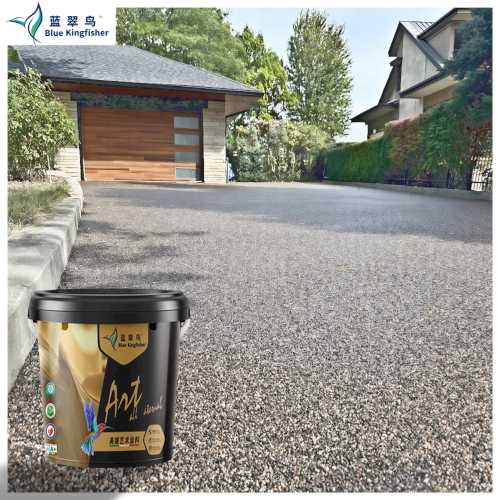 Blue Kingfisher Waterproof Resin Bound Stone Finish | Bathroom and swimming pool waterproof, mildew resistant and won't peel off