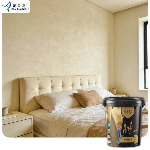 Blue Kingfisher Moisture & Mold Resistant Lime Stone Texture Paint | For Bathrooms & Basements, Wall Dampness Expert